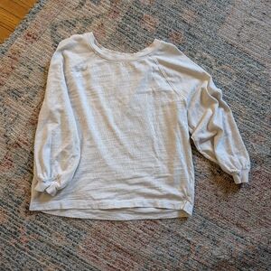 LOFT white sweater blouse size M